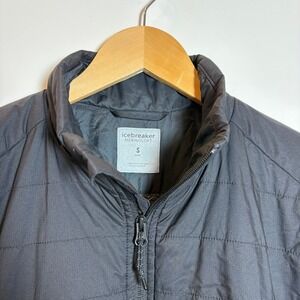 Icebreaker MerinoLoft Mens Size S Black Insulated Jacket Puffer Quilted Full Zip